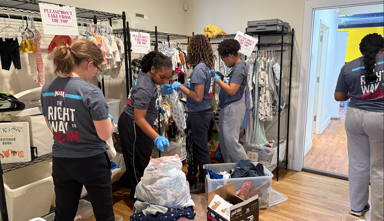 Volunteering in the Clothing Boutique
